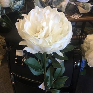 25” Real Touch White Peony